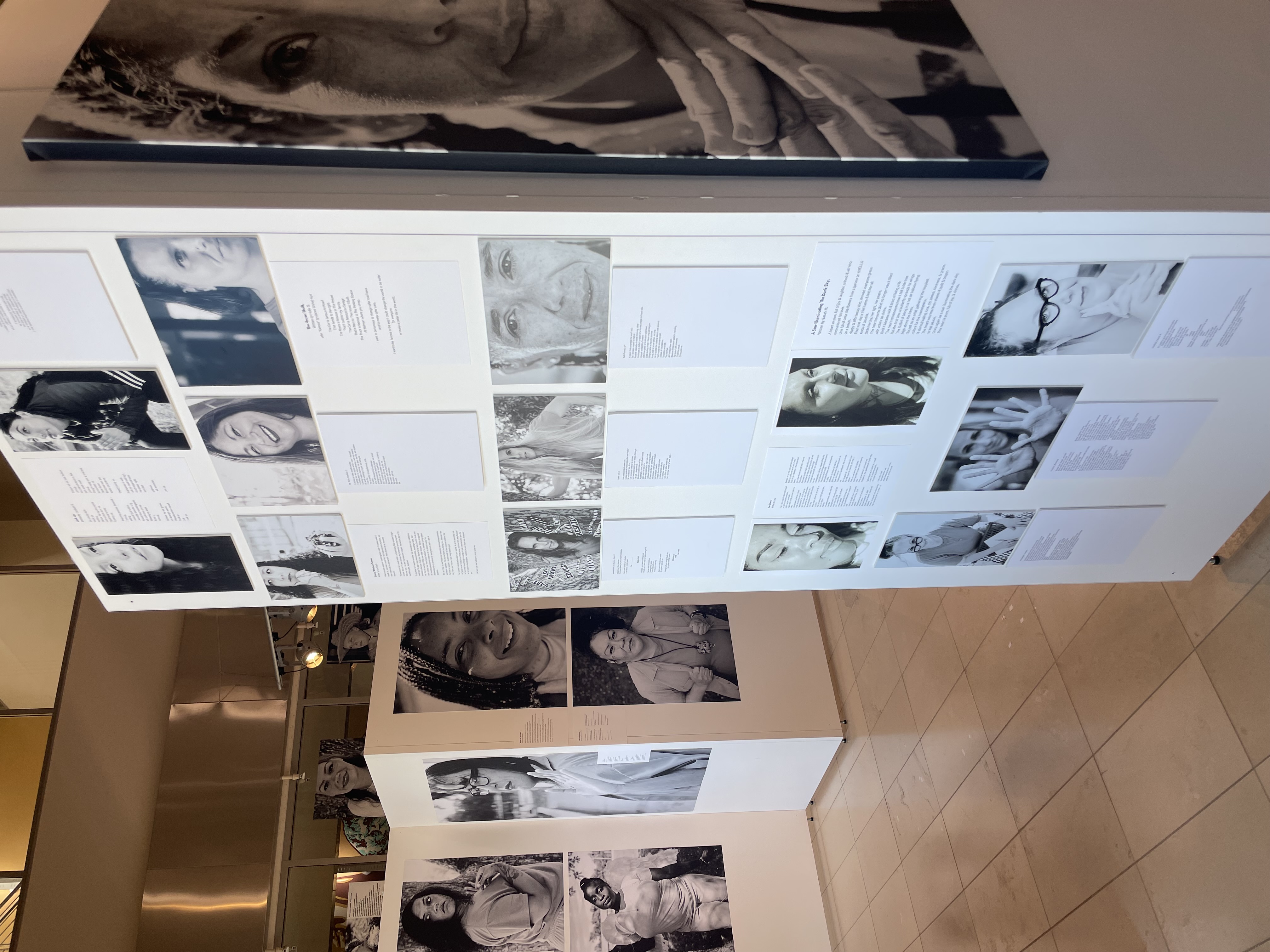 image of photographs in the exhibit