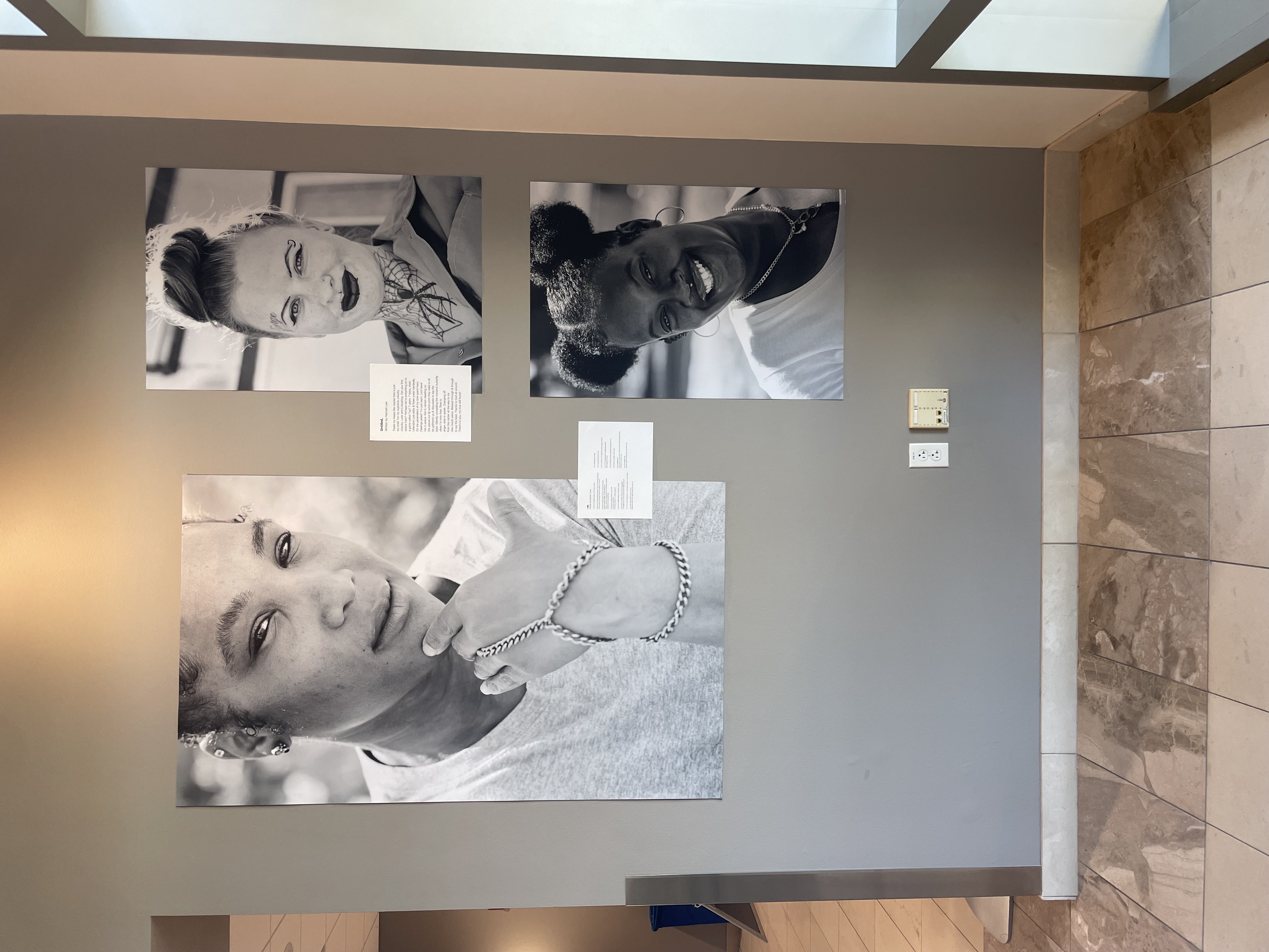 image of photographs in the exhibit