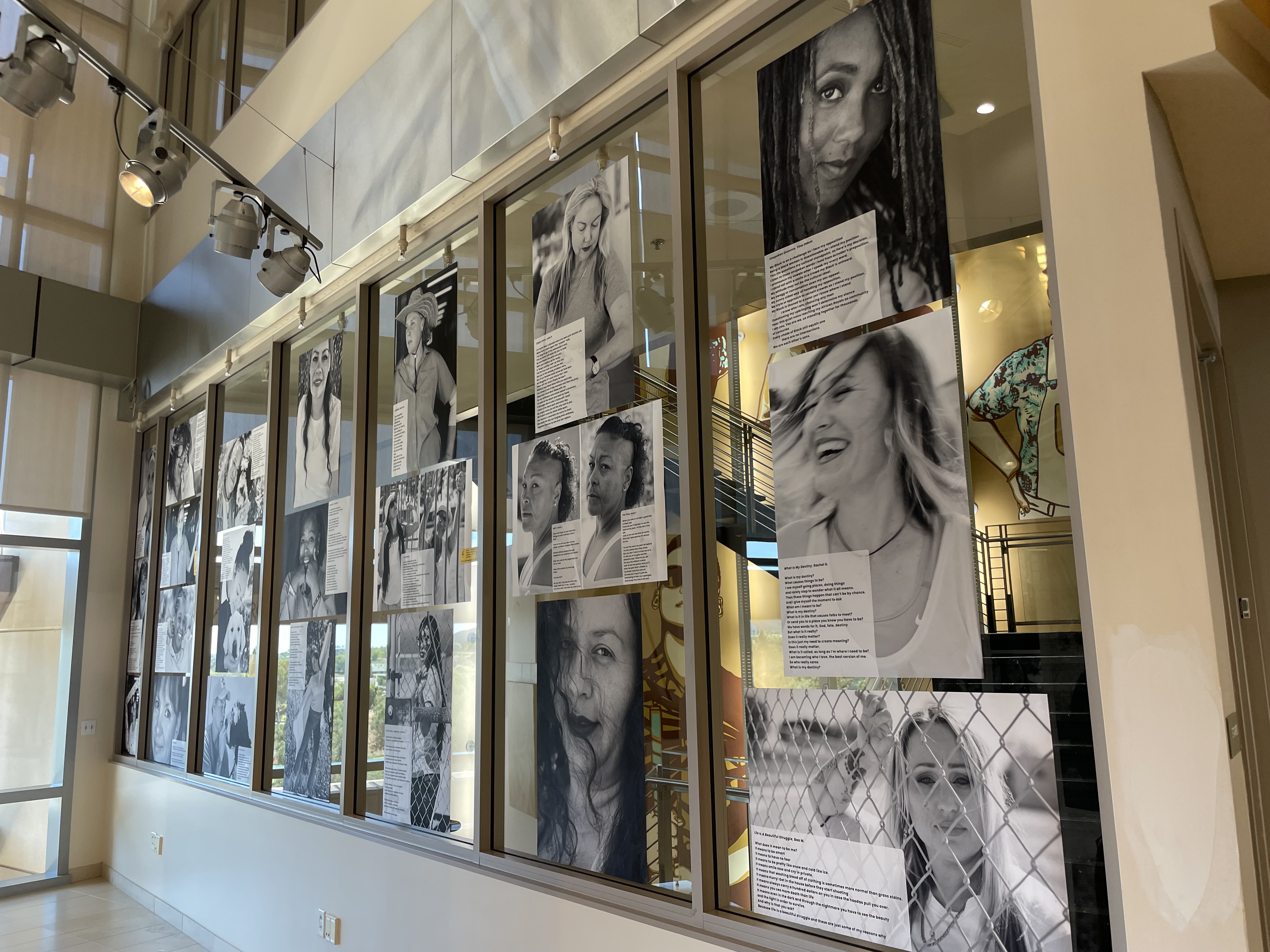 image of photographs in the exhibit