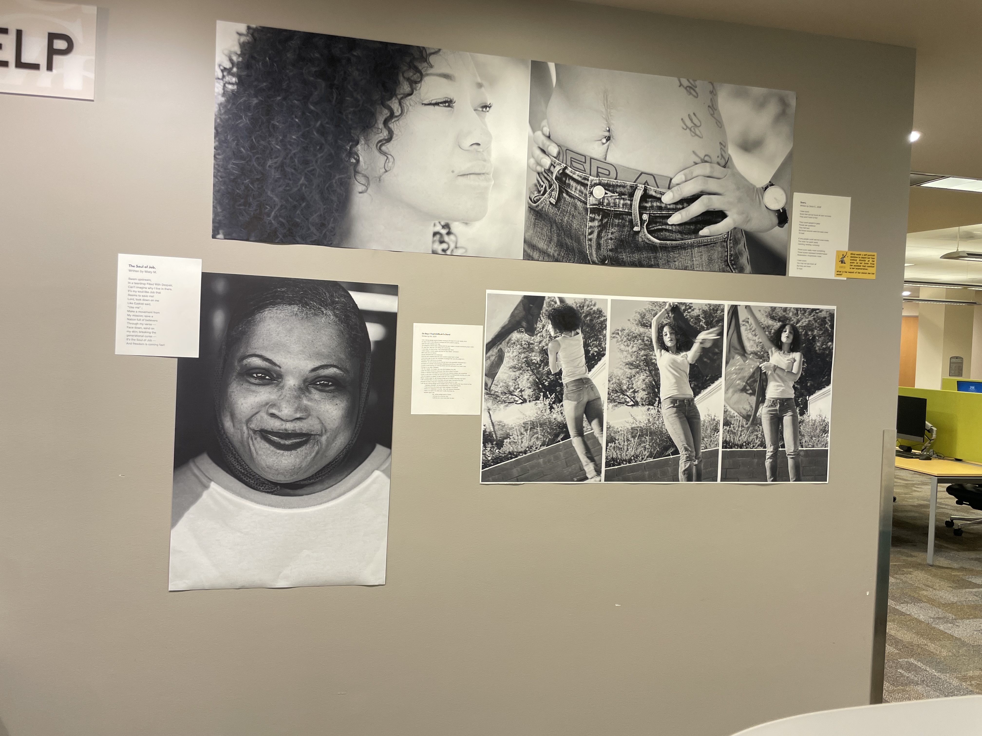 image of photographs in the exhibit
