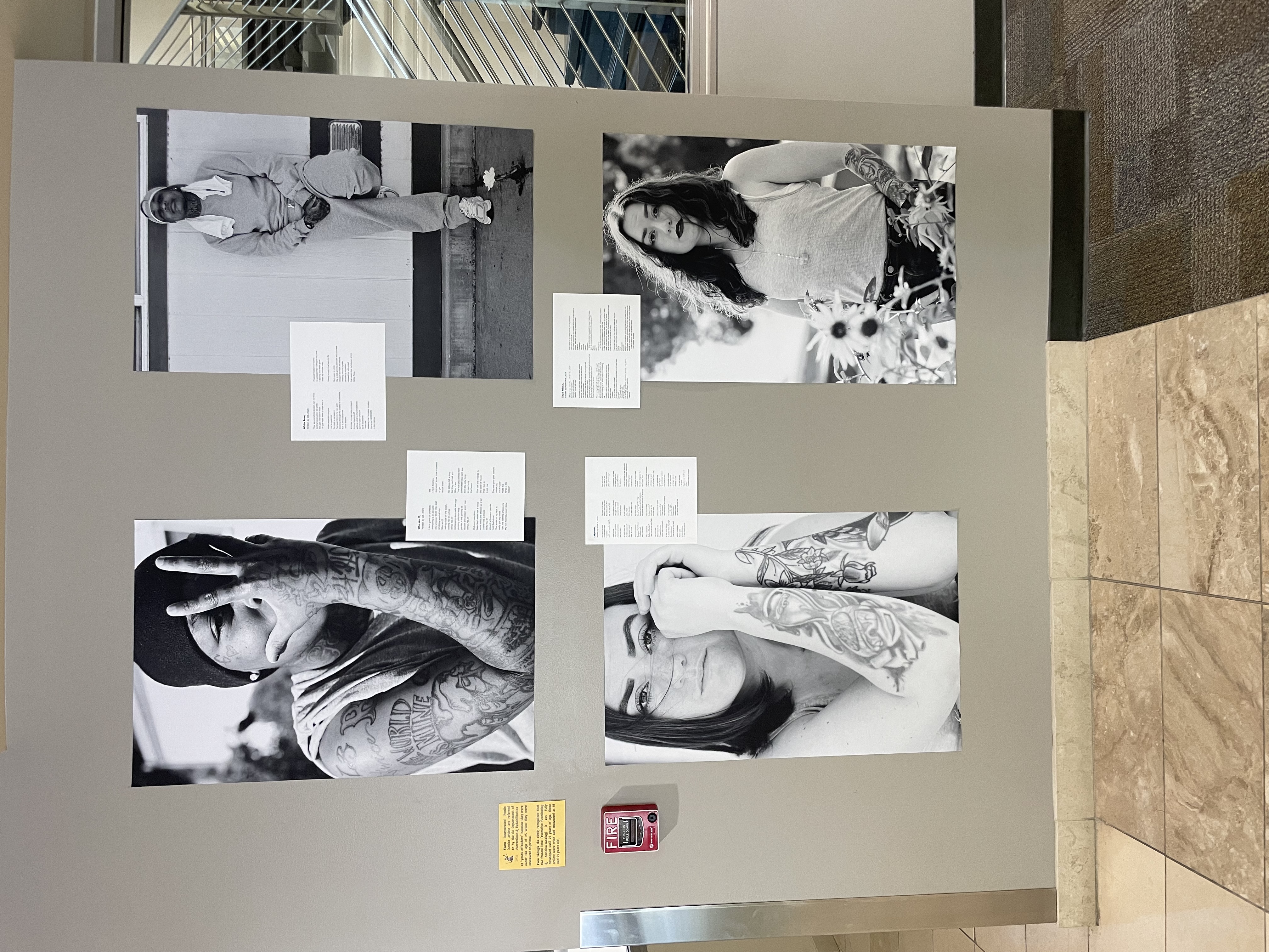 image of photographs in the exhibit