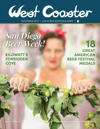 Detail from cover of April 2018 West Coaster issue. Cover story titled 