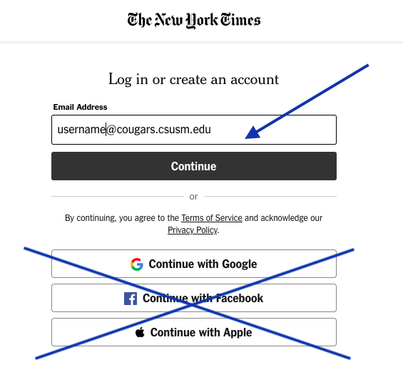 image showing a text-entry field labeled email address
