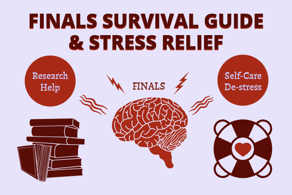 Image of a brain between a stack of books and a life ring